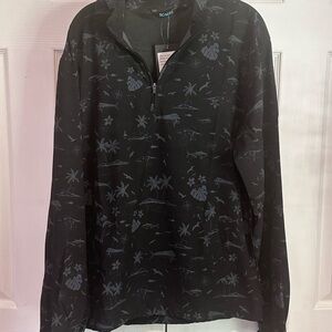 Scales Black Tropical 1/4 Zip Lightweight Golf Jacket Men’s Medium NWT(MSRP $90)